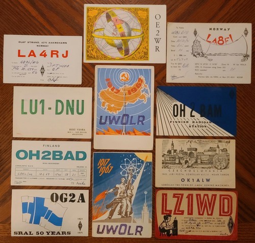 Card lot qsl ham radio - (139),