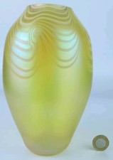 Okra Vintage Art Glass Vase