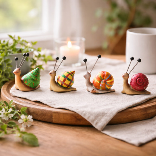Snail figurine brightly - figurine,