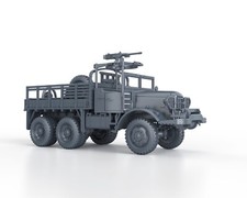 WWII USA - MACK NO6 7 1-2ton CARGO TRUCK no tarp - 3D printed scale model 1/48 1