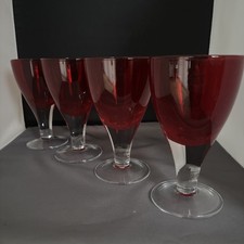 HAND BLOWN CRANBERRY RED LARGE