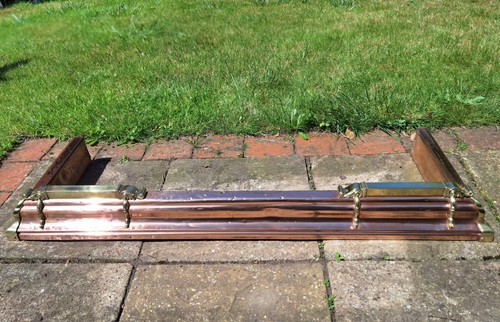 Antique fire fender brass - antique,