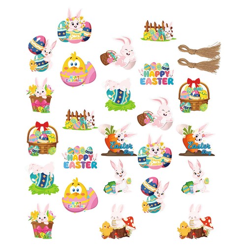 24pcs easter paper cards - 24pcs,