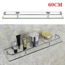 60cm Bathroom Glass Shelf Wall