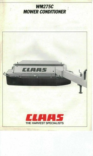 Claas wm275c mower conditioner - claas,