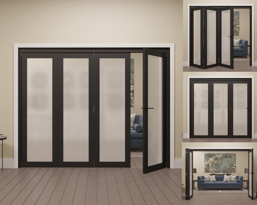 Internal bifold doors - internal, black