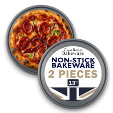 2 x Pizza Tray Perforated Pan