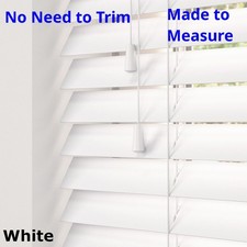 White Grey Faux Wood Pvc Venetian Blind 50mm  Slats Grey Custom Made to Measure