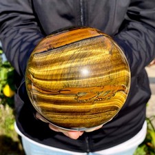 3.30LB Natural Tiger's Eye Ball Quartz Crystal Sphere Gem Healing Décor