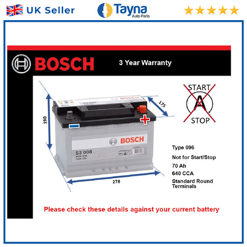 Car battery s3008 - battery, bosch