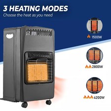 4.2kw Portable Gas Cabinet Heater Home Office Calor Butane With Hose & Regulator