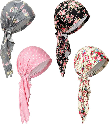 Avxdbr 4pcs chemo headwear - 4pcs, for