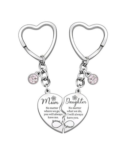 2pcs mother daughter heart - mother,
