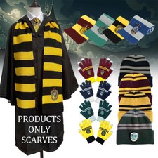 Harry Potter Beanie Hat Scarf Gloves Gryffindor Slytherin Ravenclaw Hufflepuff 