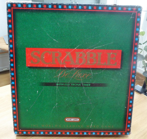 Vintage scrabble deluxe board - scrabble,