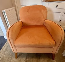 Orange Velvet Cocktail Chair