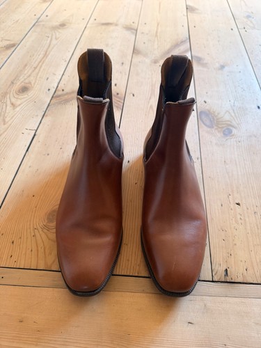 Brown leather trickers chelsea - brown,