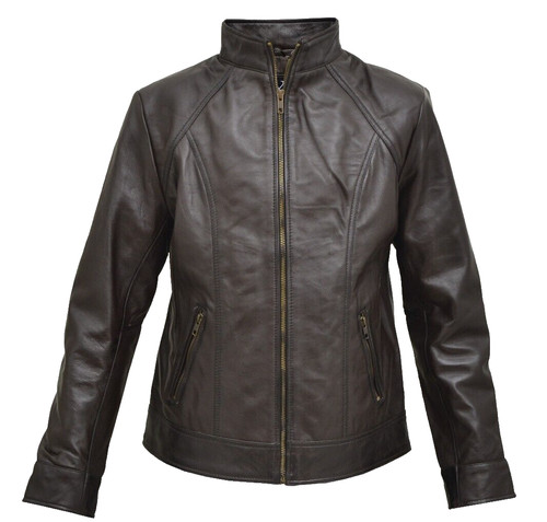 Women leather jacket classic - leather,