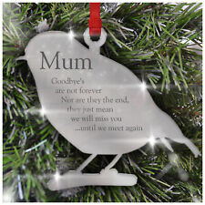 Remembrance Robin PERSONALISED Christmas Tree Decoration Bauble Xmas in Memory