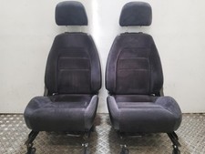 MINI Classic Front Seats Half Velour / Vinyl Retrofit Repurposed Possibly Ford