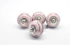 Pink ceramic knobs vintage - pink,