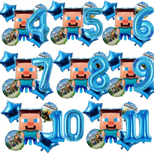 Minecraft foil balloons helium - balloons,