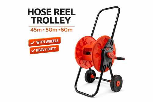 Garden hose reel cart with - reel,