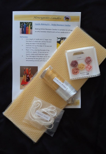 Natural beeswax rolled - natural, candle