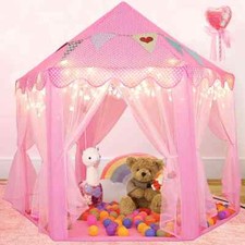 Childrens Kids Pop Up Play Tent Girls Boys Playhouse In/Outdoor Princess Castle