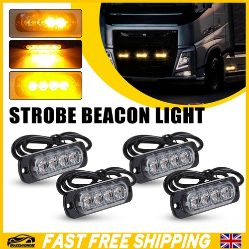 Led amber recovery strobe - 4-led,