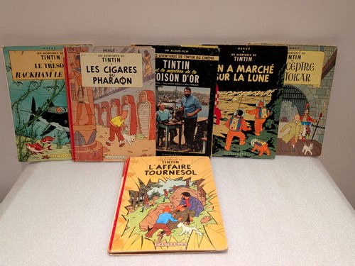 Vintage tintin lot books - tintin, 6