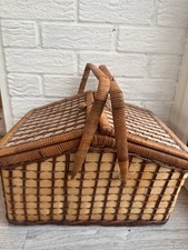 Dual Handle Vintage Wicker