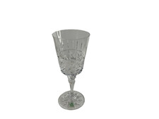 Galway Irish Clear Crystal Wine Goblet Glass Etched Deep Cut Made in Ireland