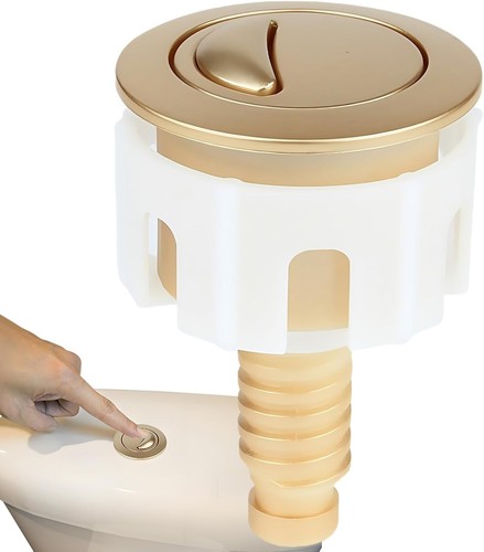 Toilet flush button - toilet, push