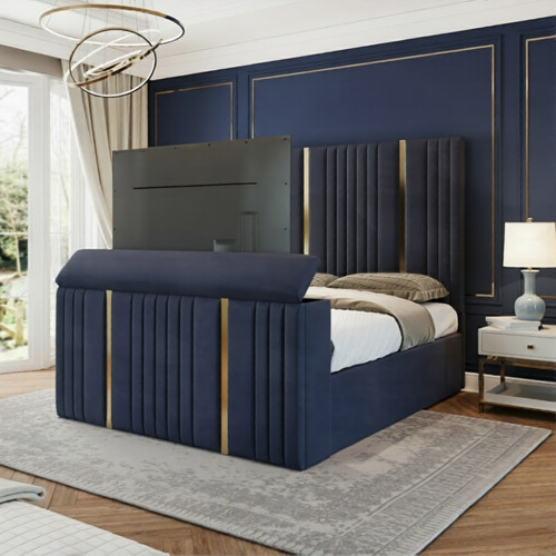 Luxury golden panel bed - luxury,