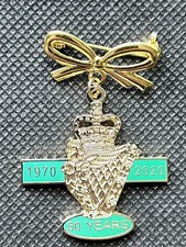 UDR Lapel Pin Badge 50 Years (Ulster Defence Regiment) Army, Ruc, Psni, Army