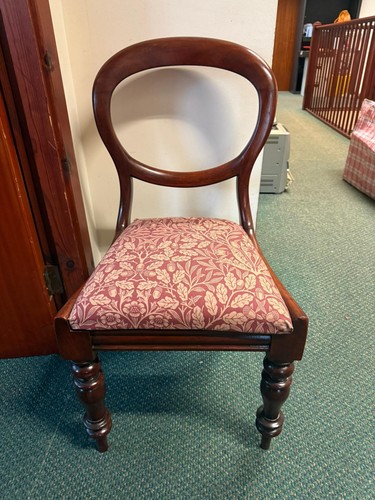 Balloon back antique dining - back,
