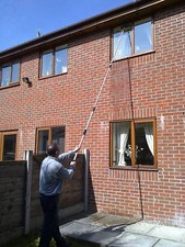16FT WATER FED WINDOW CLEANING POLE CLEANER TELESCOPIC EXTENSION EQUIPMENT  KIT