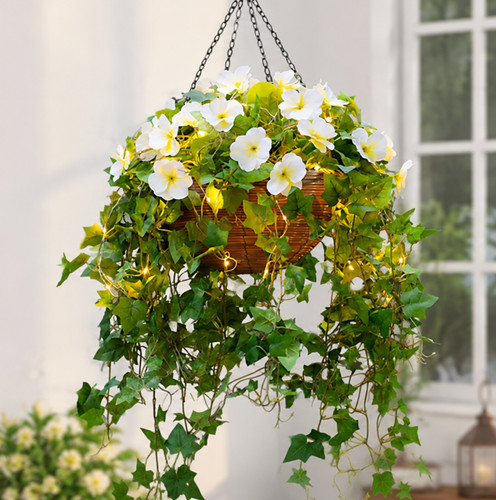 Pre lit artificial pansy - artificial,