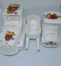 cottage rose bone china X3