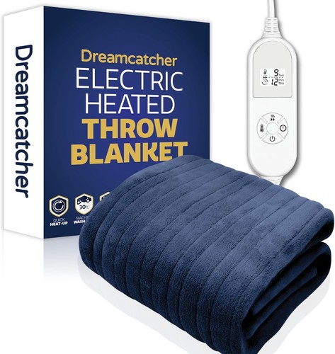 Dreamcatcher heated throw navy - dreamcatcher,