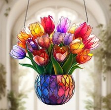 Vase of Tulips Flowers
