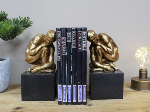 Statue gold ornament bookend - statue,