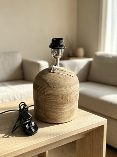 Handmade natural wooden lamp - handmade,