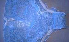 Sexy BLUE Sheer Stretch Lace