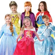 Licensed Girls Disney Princess Fancy Dress Book Day Kids Costumes Fairytale Girl