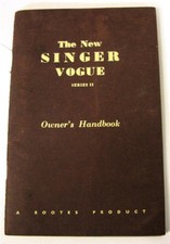 SINGER Vogue II Car Owners Handbook 1962 #6600943 IB.373
