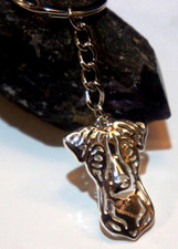 JACK RUSSELL TERRIER DOG KEY RING WITH KEY CHAIN & VELVET GIFT BAG