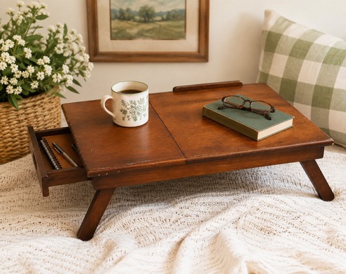 Vintage adjustable wooden lap - vintage,