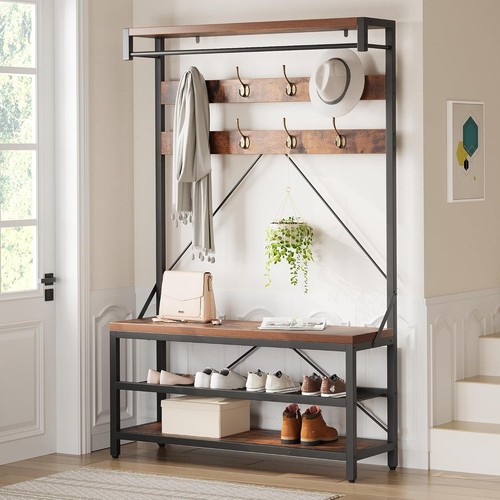 Steel coat rack with shoe - coat,